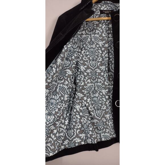 Talbots Dark Black Lined Corduroy Jacket 10 Classic Office Whimsygoth - Picture 12 of 16